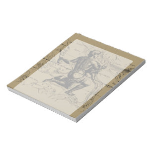 Vintages Aquarius-Sternbild von Hevelius 1690 Notizblock