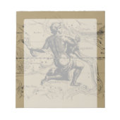 Vintages Aquarius-Sternbild von Hevelius 1690 Notizblock (Vorderseite)