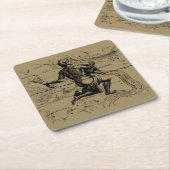 Vintages Aquarius-Sternbild von Hevelius 1690 Rechteckiger Pappuntersetzer (angewinkelt)