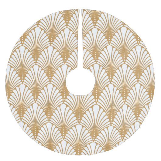 Vintages Arabesque Geometric Nahtloses Muster Polyester Weihnachtsbaumdecke (Vorderseite)