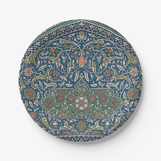 Vintages arabisches Muster Pappteller (Vorderseite)