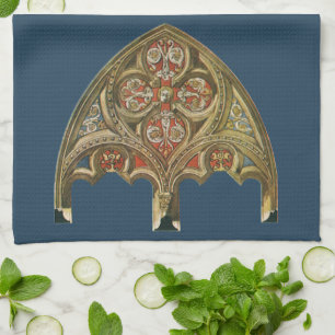 Vintages architektonisches Element, dekorative Bög Geschirrtuch