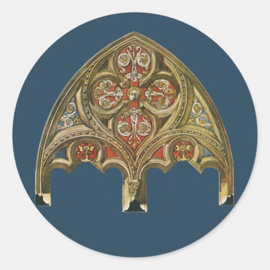 Vintages architektonisches Element, dekorative Bög Runder Aufkleber (Vorderseite)