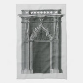 Vintages architektonisches Element, gotische Türe Geschirrtuch (Vertikal)