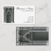 Vintages architektonisches Element, gotische Türe Visitenkarte (Vorne/Hinten)