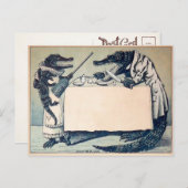 Vintages Argumentieren Krokodile Postkarte (Vorne/Hinten)