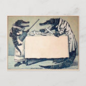 Vintages Argumentieren Krokodile Postkarte (Vorderseite)