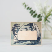 Vintages Argumentieren Krokodile Postkarte (Stehend Vorderseite)