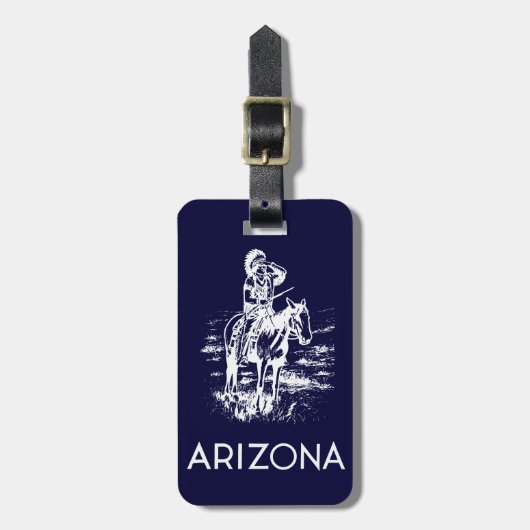 Vintages Arizona Gepäckanhänger (Vorderseite vertikal)