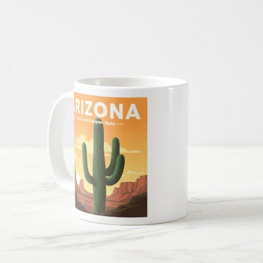 Vintages Arizona Kaffeetasse (Vorderseite Links)