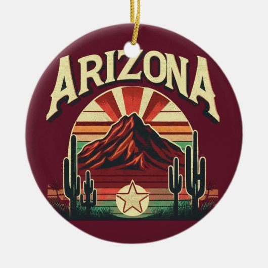Vintages Arizona Keramik Ornament (Vorne)