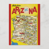 Vintages Arizona Land der Sonne Postkarte (Vorderseite)