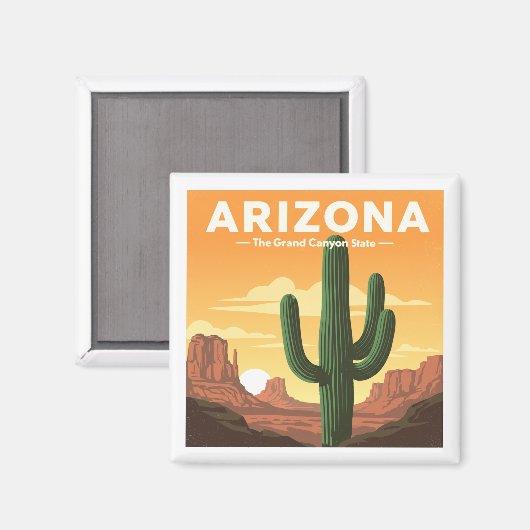 Vintages Arizona Magnet (Vorderseite/Rückseite)