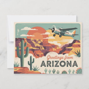 Vintages Arizona Postkarte   Grüße aus Arizona