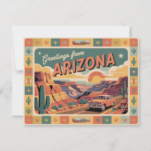Vintages Arizona Postkarte   Grüße aus Arizona
