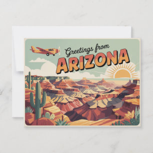 Vintages Arizona Postkarte   Grüße aus Arizona