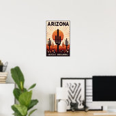 Vintages Arizona-Wüstenposter Poster (Heimbüro)
