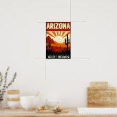 Vintages Arizona-Wüstenposter Poster (Küche)