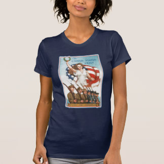 Vintages Armee-Plakat mit Dame Liberty Tshirts