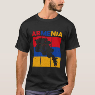 Vintages Armenien Karte Armenien Flagge Armenische T-Shirt