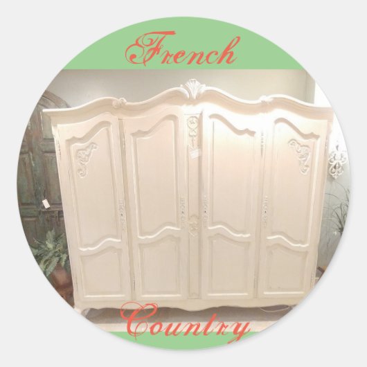 Vintages Armoire in Frankreich Runder Aufkleber (Vorderseite)