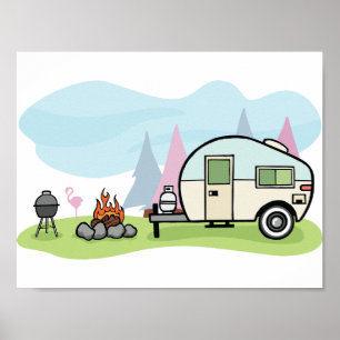 Vintages Art-Camper-Plakat Poster