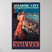 Vintages Art Deco Atlantik Poster (Vorne)