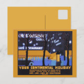 Vintages Art Deco - Bahnreisen und Fahrten Postkarte (Vorne/Hinten)