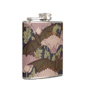 Vintages Art Deco Bat und Blume Flachmann (Rechts)