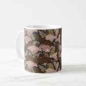 Vintages Art Deco Bat und Blume Kaffeetasse (Vorderseite Links)