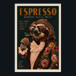 Vintages Art Deco Espresso Martini Drink Sloth Poster<br><div class="desc">"Espresso Martini Della Notte: Get There Fast to take it Slow" ist ein cooler Vintager Deko Plakatdruck eines Sloth mit einem Espressomartini. Mit stilvollen und eleganten italienischen Reisemöglichkeiten eignet sich diese Wandkunst perfekt zum Aufhängen in der Küche, im Wohnzimmer, in der Höhle oder im Zuhause-Bar, um Ihrem Haus einen europäischen...</div>