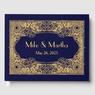 Vintages Art Deco Gold Frame Gästebuch