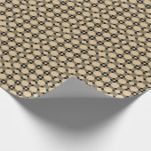 Vintages Art Deco Gold Muster Geschenkpapier (Ecke)