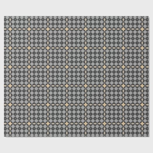 Vintages Art Deco Gold Muster Geschenkpapier (Flach)