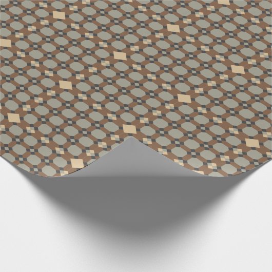 Vintages Art Deco Gold Muster Geschenkpapier (Ecke)