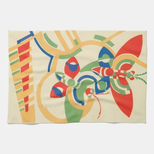 Vintages Art Deco Jazz Geschirrtuch (Horizontal)