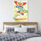 Vintages Art Deco Jazz Leinwanddruck (Insitu (Schlafzimmer))