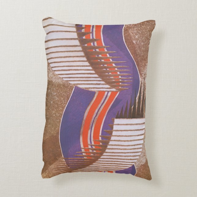 Vintages Art Deco Jazz Paradies für Kletterhexen: Dekokissen (Rückseite(Vertikal))