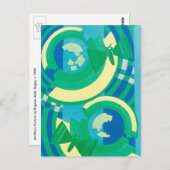 Vintages Art Deco Jazz Postkarte (Vorne/Hinten)