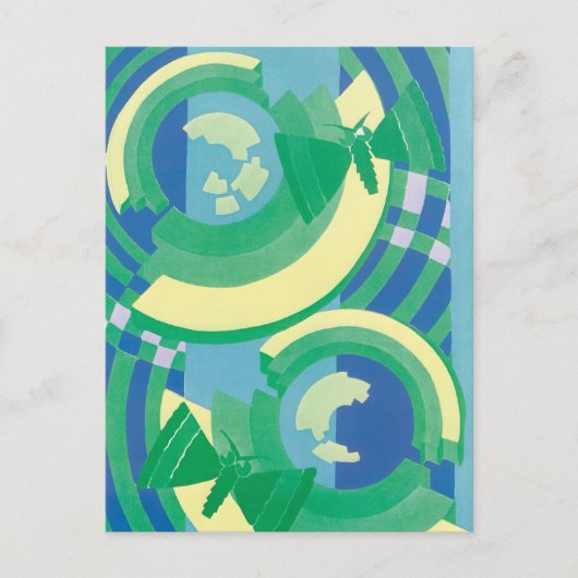 Vintages Art Deco Jazz Postkarte (Vorderseite)