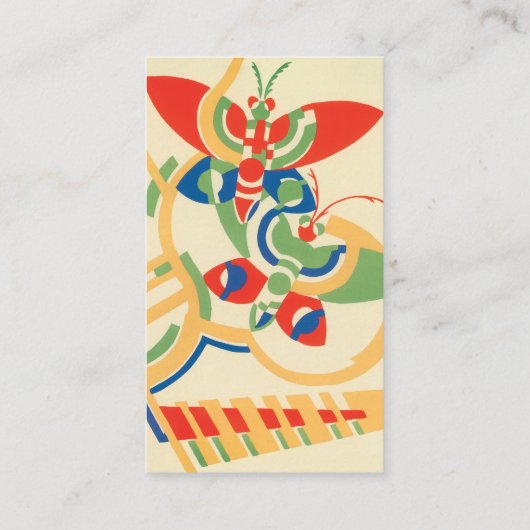 Vintages Art Deco Jazz Visitenkarte (Rückseite)