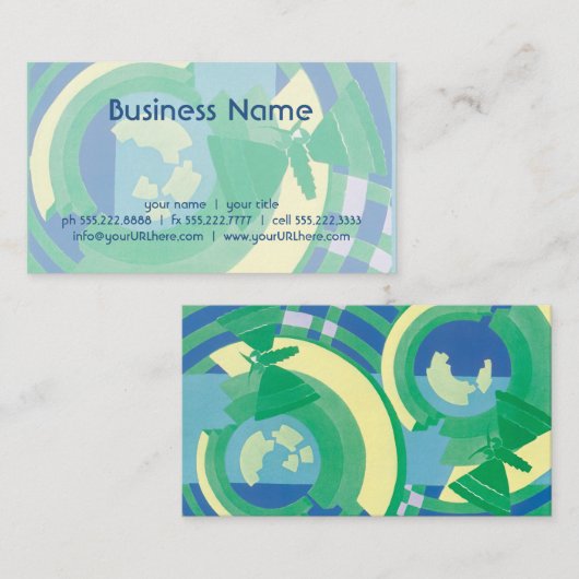 Vintages Art Deco Jazz Visitenkarte (Vorne/Hinten)