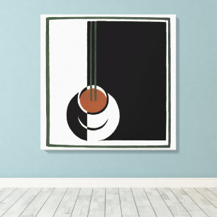 Vintages Art Deco, Kaffee-Cup mit Dampfbad Leinwanddruck