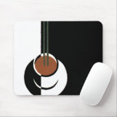 Vintages Art Deco, Kaffee-Cup mit Dampfbad Mousepad (Mit Mouse)