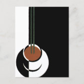 Vintages Art Deco, Kaffee-Cup mit Dampfbad Postkarte (Vorderseite)