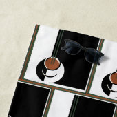 Vintages Art Deco, Kaffee-Cup mit Dampfbad Strandtuch (Beispiel)