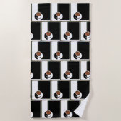 Vintages Art Deco, Kaffee-Cup mit Dampfbad Strandtuch (Vorderseite)