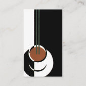 Vintages Art Deco, Kaffee-Cup mit Dampfbad Visitenkarte (Rückseite)