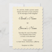 Vintages Art Déco, Liebhaber der Schneehochzeit Einladung (Rückseite)