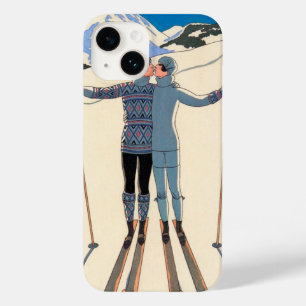 Vintages Art Deco, Liebhaber des Schnees von Georg Case-Mate iPhone Hülle